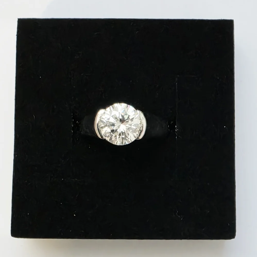 Engagement Ring 2CT Size 6 Moissanite in Solid Silver ASR6111 - Picture 3 of 7